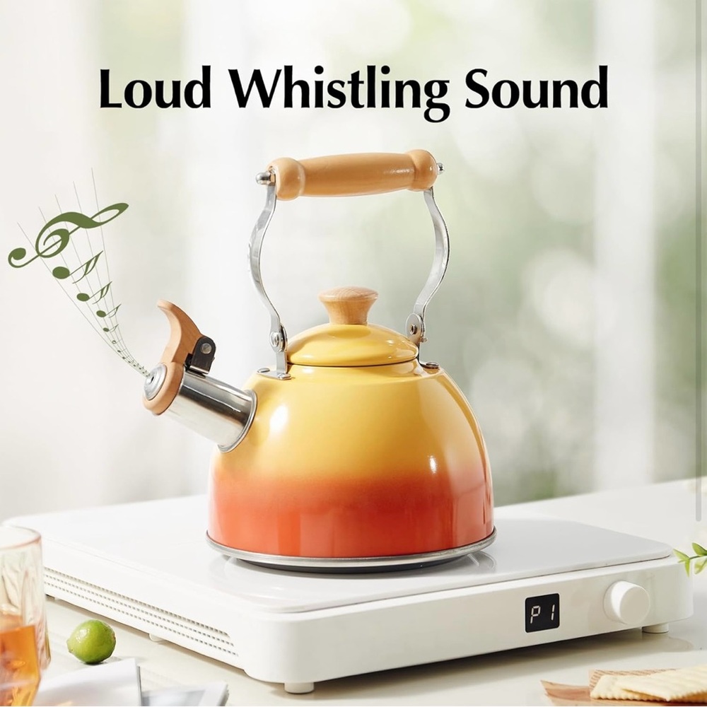 Small Tea Kettle, Tea Pot With Cool Touch Ergonomic Handle, Tea Kettle - Picture 2 of 6